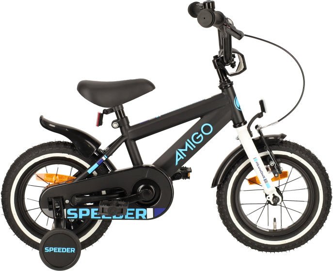 AMIGO Explorer Boys’ Bike 14″ Kids Bicycle with Coaster & Front V - Brake - Afanaya